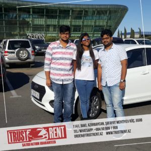 Car rental Baku / Our customers from India ordered a car online