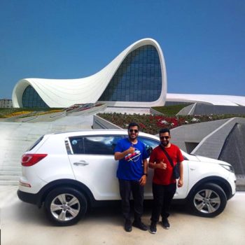From the "Sights of Azerbaijan" series: Our client from UAE sent a photo near to the Heydar Aliyev Center (Baku).